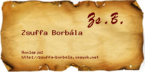 Zsuffa Borbála névjegykártya