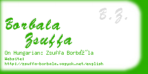 borbala zsuffa business card